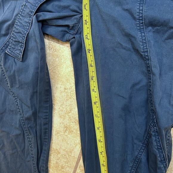 Anthropologie Pants Women’s O Teal Ellie Embroidered Belted Barrel Leg Utility - Picture 13 of 13